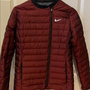 Nike down filled golf jacket asymmetrical